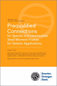 ANSI/AISC 358-22 — Prequalified Connections for Special and Intermediate Steel Moment Frames logo