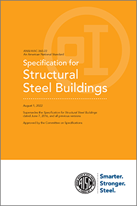 ANSI/AISC 360-22 — Specification for Structural Steel Buildings logo