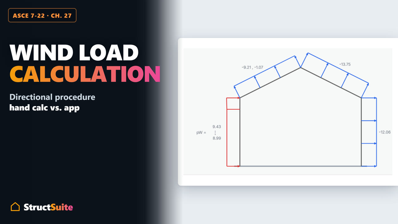 Video: Wind Load Calculation Step by Step - How to Calculate MWFRS Wind Pressure (ASCE 7-22 Ch. 27)